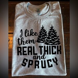 Funny thick and Sprucy Christmas Tshirt